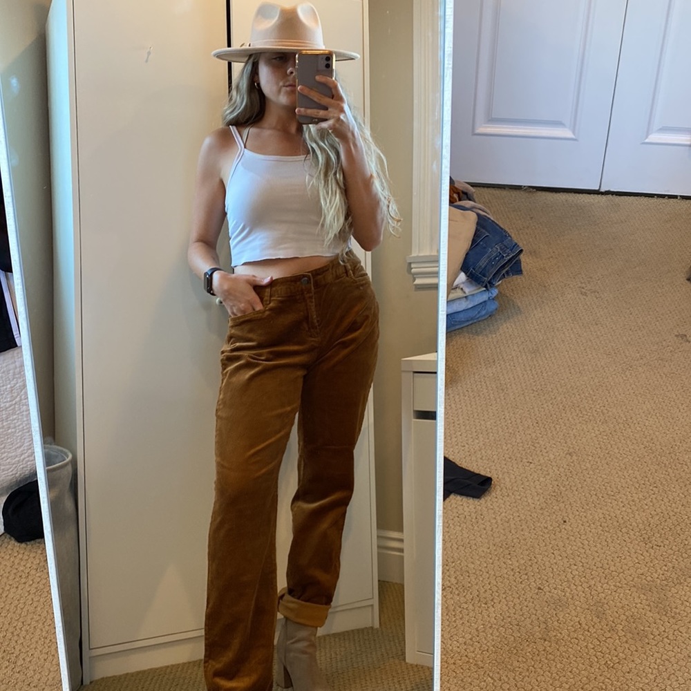 Christopher & Banks Burnt Orange Corduroy Pants Size 8